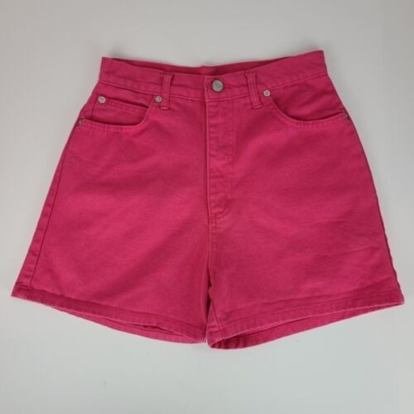 MDM Junior/Women's (9) Pink Denim High Rise 5 pocket Cotton Shorts Barbie - Picture 1 of 8